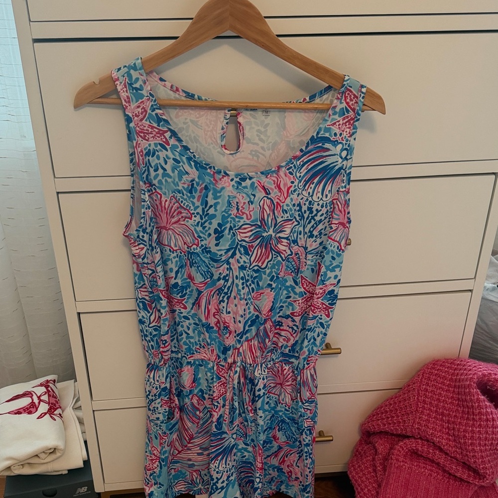 Lilly Pulitzer Blue and Pink Tropical Dress